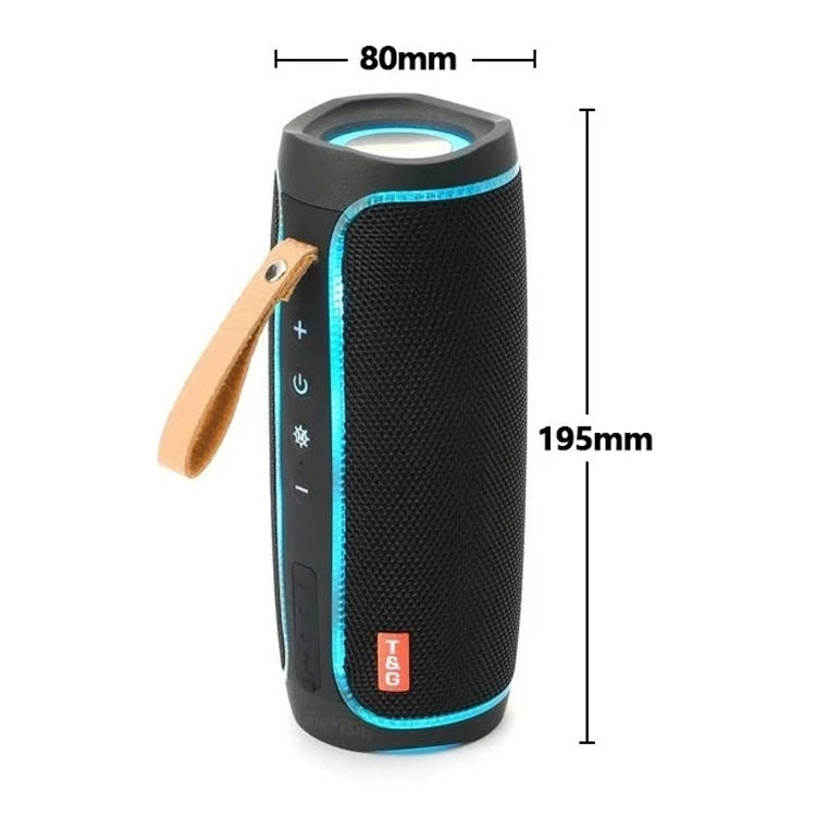 T&G TG287 LED Flashing Light Bluetooth Speaker Portable Wireless Stereo Bass Subwoofer FM / TF / USB(Gray) - Desktop Speaker by T&G | Online Shopping UK | buy2fix