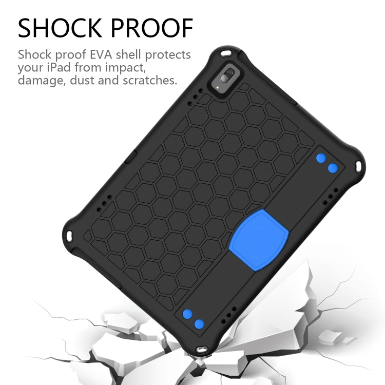 For Lenovo Tab M10 TB-X505X/F Honeycomb Design EVA + PC Material Four Corner Anti Falling Flat Protective Shell with Strap(Black+Blue) - Lenovo by buy2fix | Online Shopping UK | buy2fix