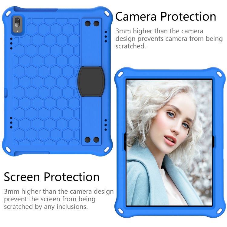 For Lenovo Tab M10 TB-X505X/F Honeycomb Design EVA + PC Material Four Corner Anti Falling Flat Protective Shell with Strap(Blue+Black) - Lenovo by buy2fix | Online Shopping UK | buy2fix