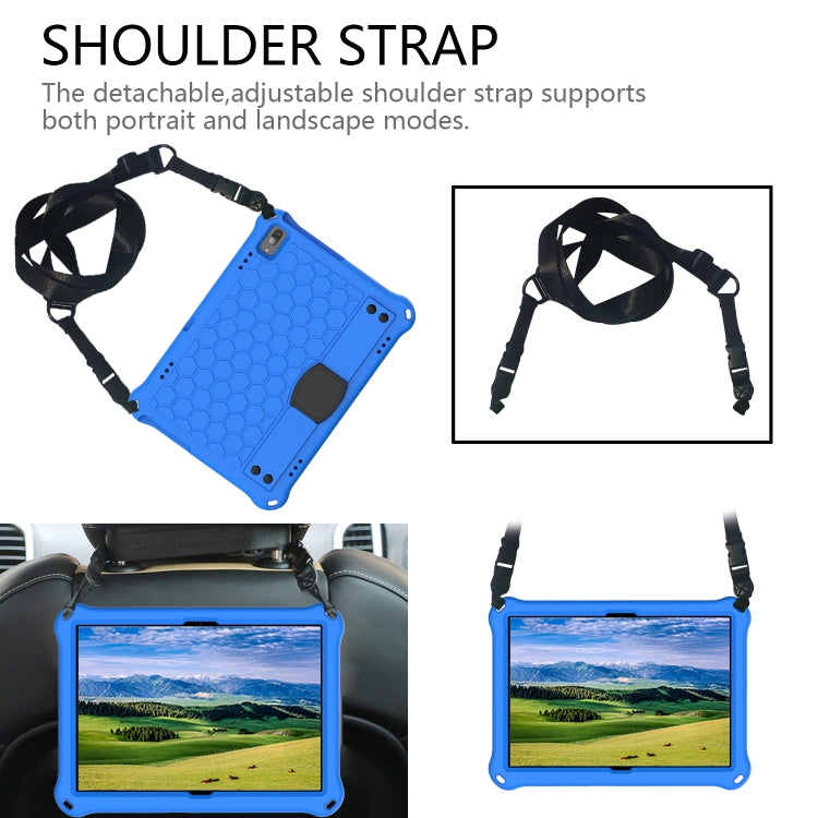 For Lenovo Smart Tab M10 TB-605F Honeycomb Design EVA + PC Material Four Corner Anti Falling Flat Protective Shell with Strap(Blue+Black) - Lenovo by buy2fix | Online Shopping UK | buy2fix