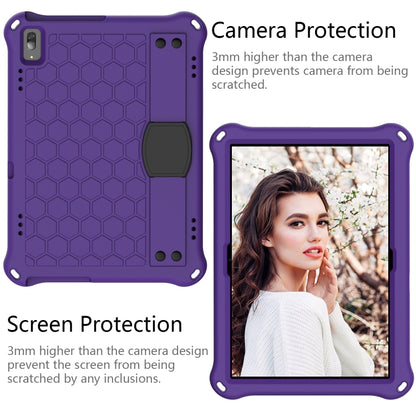 For Lenovo Smart Tab M10 TB-605F Honeycomb Design EVA + PC Material Four Corner Anti Falling Flat Protective Shell with Strap(Purple+Black) - Lenovo by buy2fix | Online Shopping UK | buy2fix