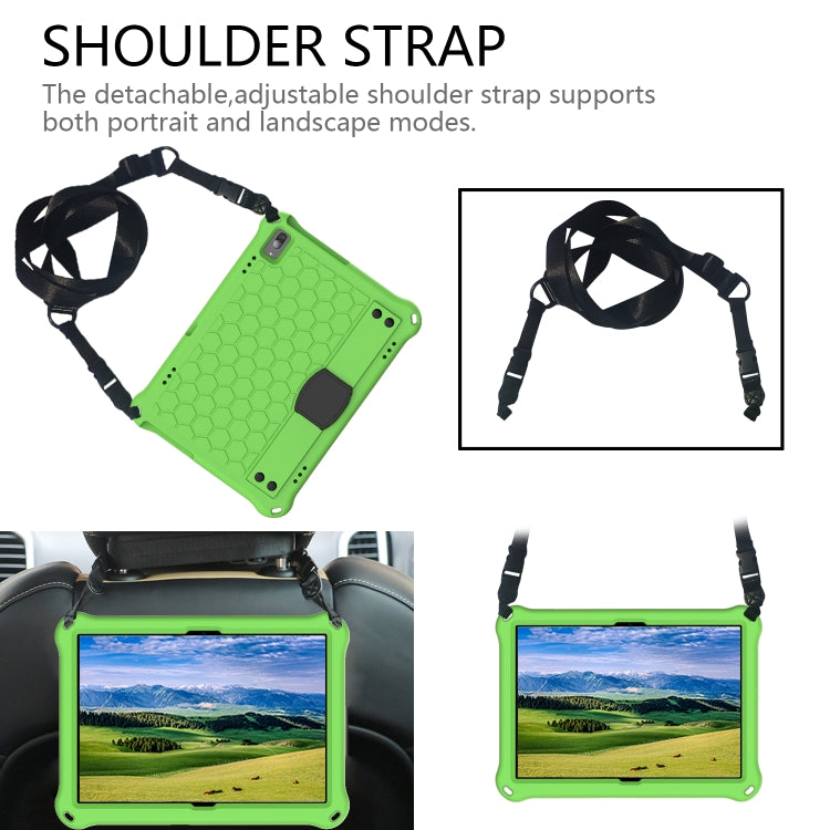 For Lenovo Tab P10 TB-X705F/L Honeycomb Design EVA + PC Material Four Corner Anti Falling Flat Protective Shell with Strap(Green+Black) - Lenovo by buy2fix | Online Shopping UK | buy2fix