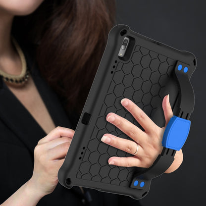 For Lenovo Tab 4 10 Plus TB-X704F/N/L/V Honeycomb Design EVA + PC Material Four Corner Anti Falling Flat Protective Shell with Strap(Blue+Black) - Lenovo by buy2fix | Online Shopping UK | buy2fix