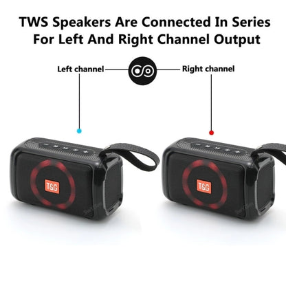 T&G TG193 Portable Bluetooth Speaker LED Light Waterproof Outdoor Subwoofer Support TF Card / FM Radio / AUX(Red) - Desktop Speaker by T&G | Online Shopping UK | buy2fix