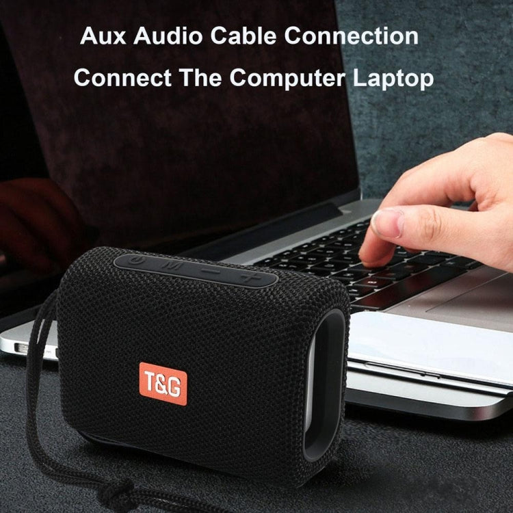 T&G TG313 Portable Outdoor Waterproof Bluetooth Speaker Subwoofer Support TF Card FM Radio AUX(Black) - Desktop Speaker by T&G | Online Shopping UK | buy2fix