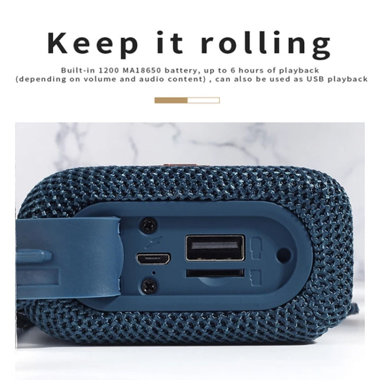 T&G TG313 Portable Outdoor Waterproof Bluetooth Speaker Subwoofer Support TF Card FM Radio AUX(Gray) - Desktop Speaker by T&G | Online Shopping UK | buy2fix