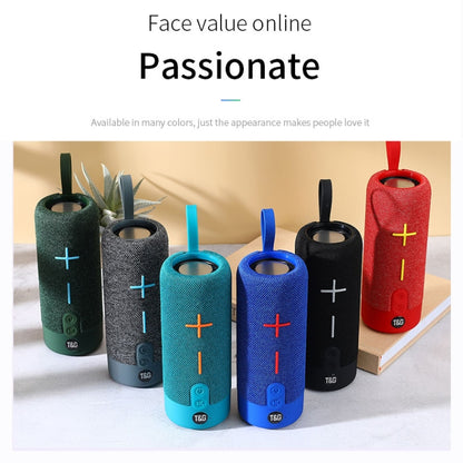 T&G TG619 Portable Bluetooth Wireless Speaker Waterproof Outdoor Bass Subwoofer Support AUX TF USB(Red) - Desktop Speaker by T&G | Online Shopping UK | buy2fix