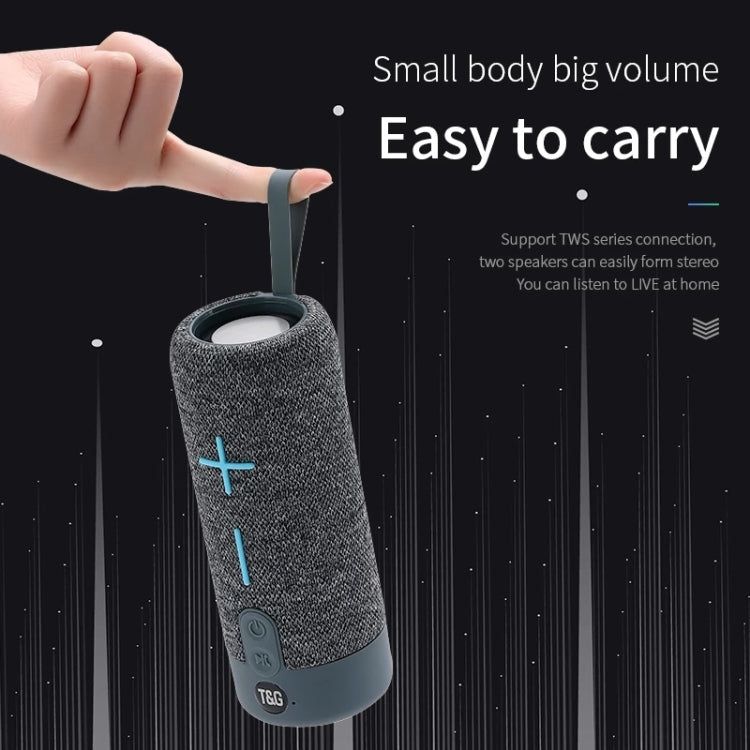 T&G TG619 Portable Bluetooth Wireless Speaker Waterproof Outdoor Bass Subwoofer Support AUX TF USB(Gray) - Desktop Speaker by T&G | Online Shopping UK | buy2fix