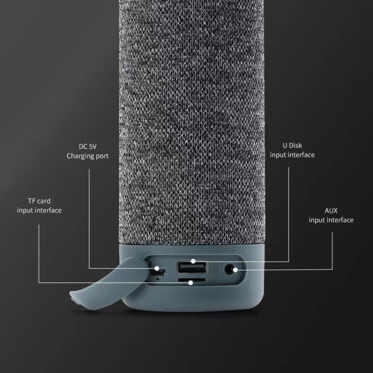 T&G TG619 Portable Bluetooth Wireless Speaker Waterproof Outdoor Bass Subwoofer Support AUX TF USB(Gray) - Desktop Speaker by T&G | Online Shopping UK | buy2fix