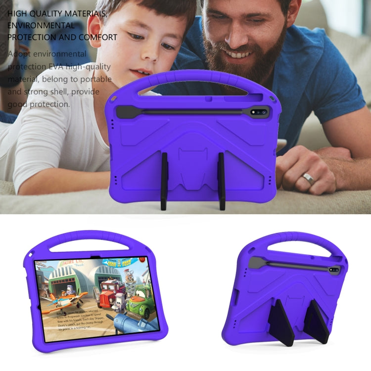For Huawei MatePad Pro 12.6 2021 EVA Flat Anti Falling Protective Case Shell with Holder(Purple) - Huawei by buy2fix | Online Shopping UK | buy2fix