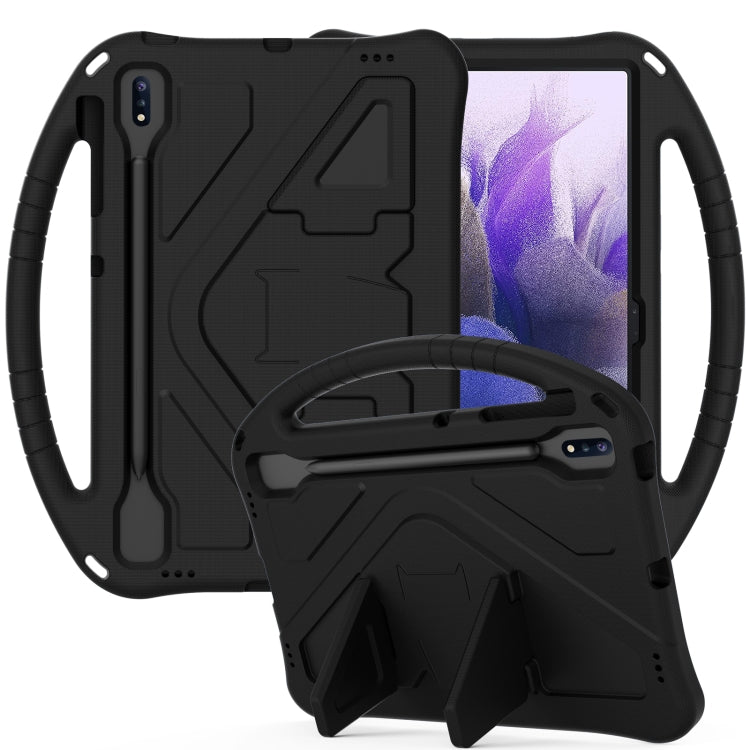 For Samsung Galaxy S7 FE T730 / T736 EVA Flat Anti Falling Protective Case Shell with Holder(Black) - Other Galaxy Tab PC by buy2fix | Online Shopping UK | buy2fix