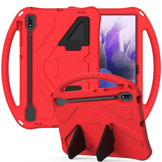 For Samsung Galaxy S7 FE T730 / T736 EVA Flat Anti Falling Protective Case Shell with Holder(Red) - Other Galaxy Tab PC by buy2fix | Online Shopping UK | buy2fix
