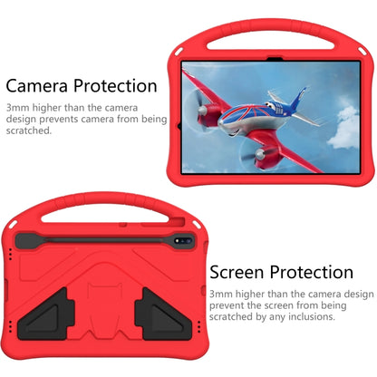For Samsung Galaxy S7 FE T730 / T736 EVA Flat Anti Falling Protective Case Shell with Holder(Red) - Other Galaxy Tab PC by buy2fix | Online Shopping UK | buy2fix