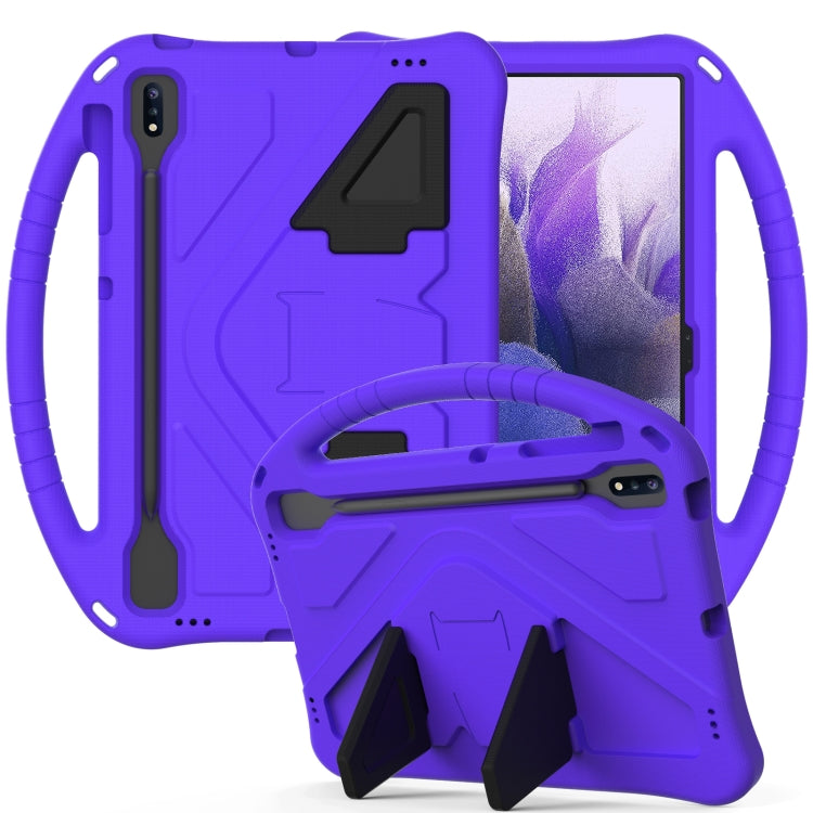 For Samsung Galaxy S7 FE T730 / T736 EVA Flat Anti Falling Protective Case Shell with Holder(Purple) - Other Galaxy Tab PC by buy2fix | Online Shopping UK | buy2fix