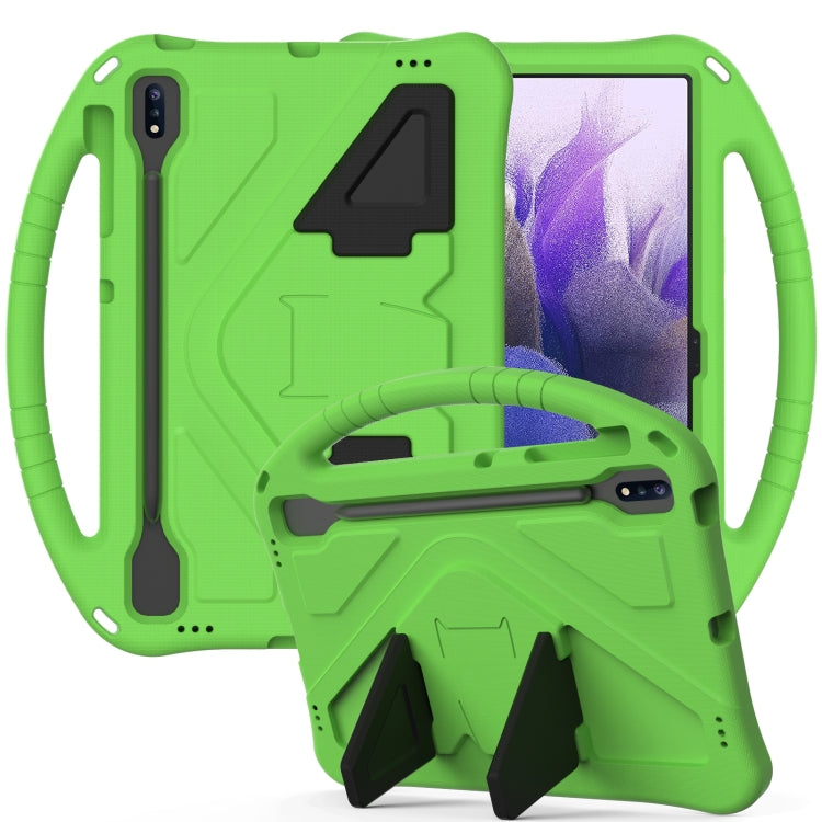 For Samsung Galaxy S7 FE T730 / T736 EVA Flat Anti Falling Protective Case Shell with Holder(Green) - Other Galaxy Tab PC by buy2fix | Online Shopping UK | buy2fix