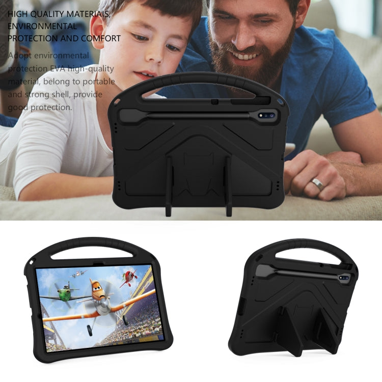 For Samsung Galaxy Tab S8+ / Tab S8 Plus / Tab S7 FE / Tab S7+ T970/T975/T976 EVA Flat Anti Falling Protective Case Shell with Holder(Black) by buy2fix