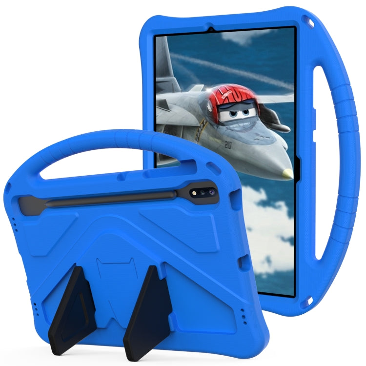 For Samsung Galaxy Tab S8+ / Tab S8 Plus / Tab S7 FE / Tab S7+ T970/T975/T976 EVA Flat Anti Falling Protective Case Shell with Holder(Blue) by buy2fix