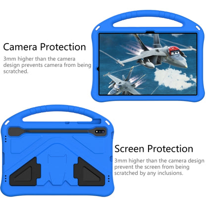 For Samsung Galaxy Tab S8+ / Tab S8 Plus / Tab S7 FE / Tab S7+ T970/T975/T976 EVA Flat Anti Falling Protective Case Shell with Holder(Blue) by buy2fix
