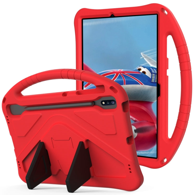 For Samsung Galaxy Tab S8+ / Tab S8 Plus / Tab S7 FE / Tab S7+ T970/T975/T976 EVA Flat Anti Falling Protective Case Shell with Holder(Red) by buy2fix