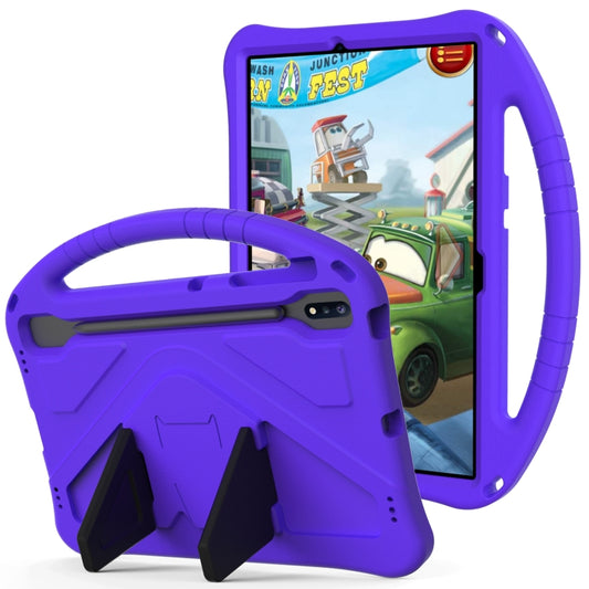 For Samsung Galaxy Tab S8+ / Tab S8 Plus /  Tab S7 FE / Tab S7+ T970/T975/T976 EVA Flat Anti Falling Protective Case Shell with Holder(Purple) - Galaxy Tab S8+ Cases by buy2fix | Online Shopping UK | buy2fix