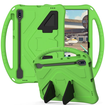 For Samsung Galaxy Tab S8+ / Tab S8 Plus / Tab S7 FE / Tab S7+ T970/T975/T976 EVA Flat Anti Falling Protective Case Shell with Holder(Green) by buy2fix