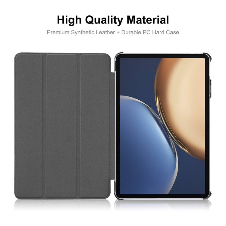 For Honor Tablet V7 Pro ENKAY Custer Texture Horizontal Flip PU+PC Leather Case with Three-folding Holder & Sleep / Wake-up Function(Dark Blue) - Honor by ENKAY | Online Shopping UK | buy2fix