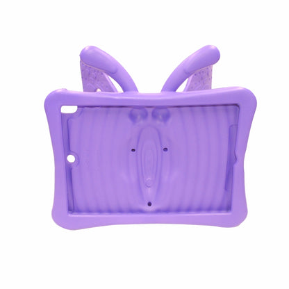 For iPad 10.2 2021 Butterfly Bracket Style EVA Children Falling Proof Cover Protective Case(Purple) - iPad 10.2 Cases by buy2fix | Online Shopping UK | buy2fix