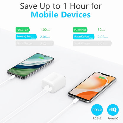 CS-20W Mini Portable PD3.0 + QC3.0 Dual Ports Fast Charger  with 3A USB to Micro USB Data Cable(US Plug) - USB Charger by buy2fix | Online Shopping UK | buy2fix