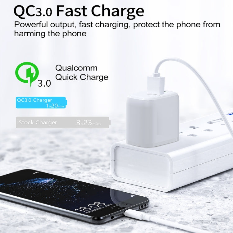 CS-20W Mini Portable PD3.0 + QC3.0 Dual Ports Fast Charger  with 3A USB to Micro USB Data Cable(US Plug) - USB Charger by buy2fix | Online Shopping UK | buy2fix