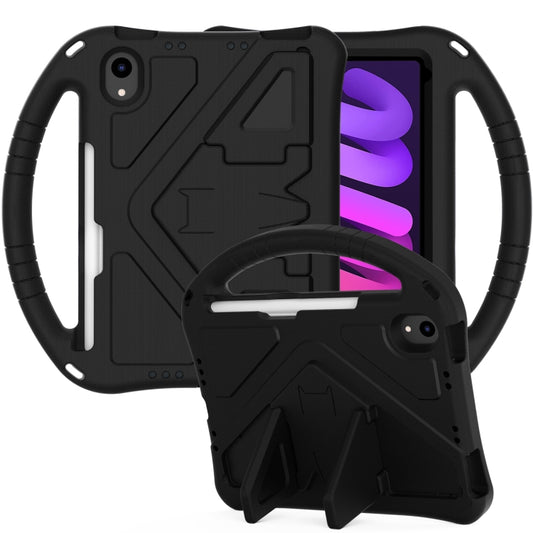 For iPad mini 6 / mini 2024 EVA Shockproof Tablet Case with Holder(Black) - iPad mini 6 Cases by buy2fix | Online Shopping UK | buy2fix
