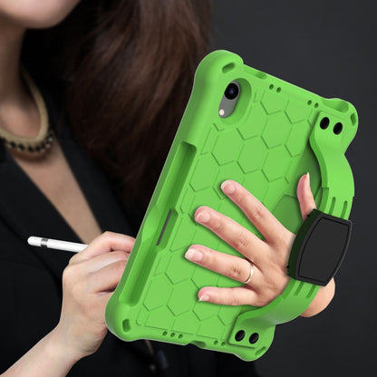 For iPad mini 6 / mini 2024 Honeycomb EVA Hybrid PC Tablet Case with Strap(Green+Black) - iPad mini 6 Cases by buy2fix | Online Shopping UK | buy2fix