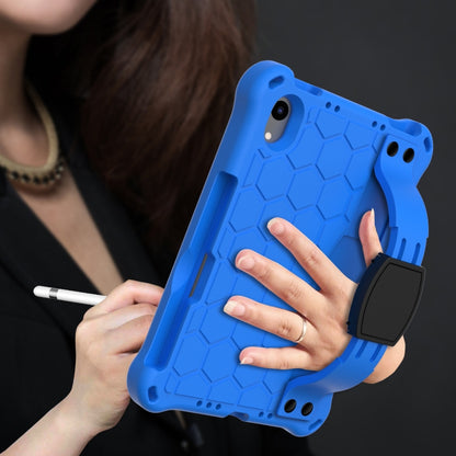 For iPad mini 6 / mini 2024 Honeycomb EVA Hybrid PC Tablet Case with Strap(Blue+Black) - iPad mini 6 Cases by buy2fix | Online Shopping UK | buy2fix