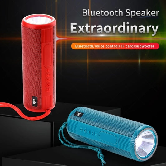 T&G TG635 Portable Outdoor Waterproof Bluetooth Speaker with Flashlight Function(Green) - Waterproof Speaker by T&G | Online Shopping UK | buy2fix