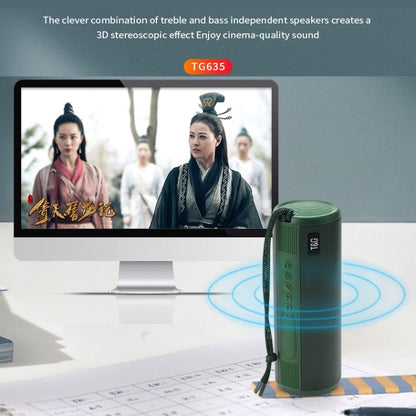 T&G TG635 Portable Outdoor Waterproof Bluetooth Speaker with Flashlight Function(Peacock blue) - Waterproof Speaker by T&G | Online Shopping UK | buy2fix