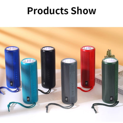 T&G TG635 Portable Outdoor Waterproof Bluetooth Speaker with Flashlight Function(Peacock blue) - Waterproof Speaker by T&G | Online Shopping UK | buy2fix