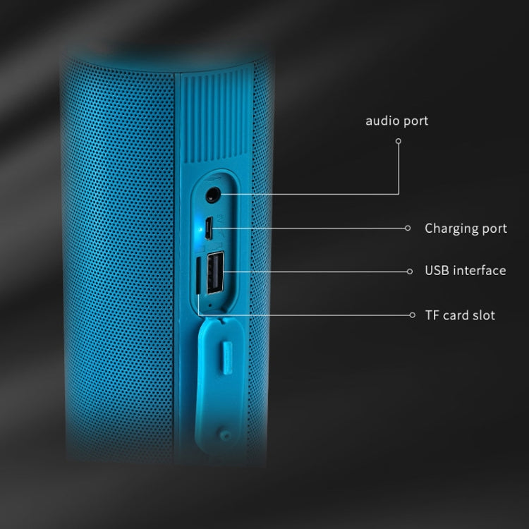 T&G TG635 Portable Outdoor Waterproof Bluetooth Speaker with Flashlight Function(Peacock blue) - Waterproof Speaker by T&G | Online Shopping UK | buy2fix
