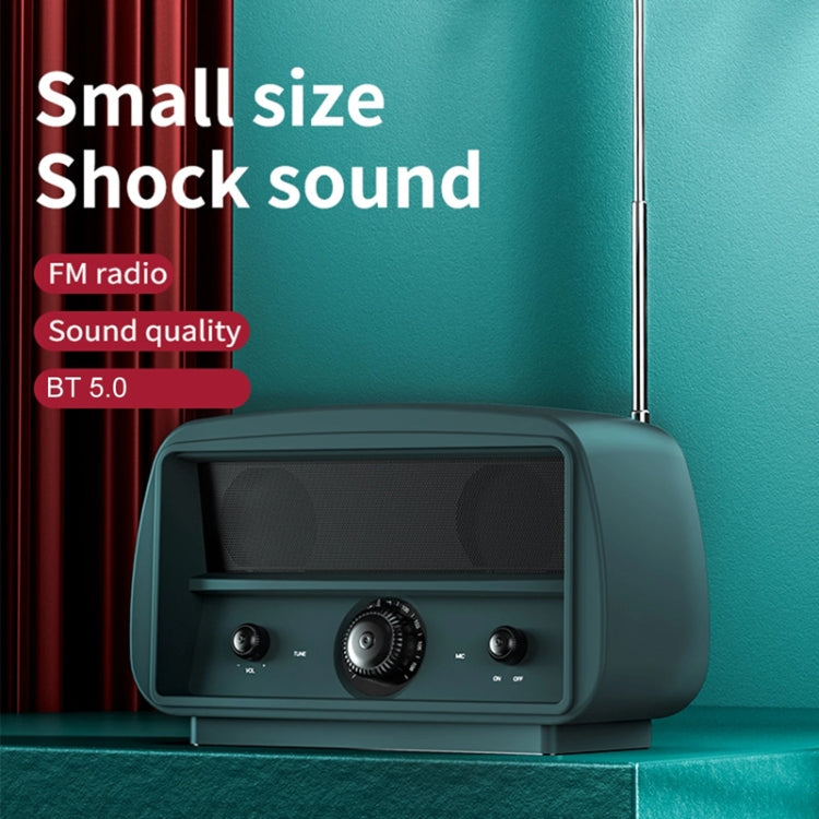 OneDer JY68 Wireless Bluetooth Speaker 3D Surround Stereo FM Radio Music Player Subwoofer(Green) - Desktop Speaker by OneDer | Online Shopping UK | buy2fix