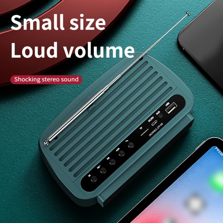 OneDer JY68 Wireless Bluetooth Speaker 3D Surround Stereo FM Radio Music Player Subwoofer(Green) - Desktop Speaker by OneDer | Online Shopping UK | buy2fix