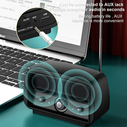 OneDer JY68 Wireless Bluetooth Speaker 3D Surround Stereo FM Radio Music Player Subwoofer(Green) - Desktop Speaker by OneDer | Online Shopping UK | buy2fix