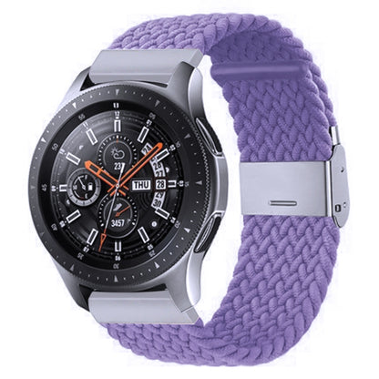 For Samsung Galaxy Watch 4 / Watch 5 20mm Nylon Braided Metal Buckle Watch Band(Light Purple) by buy2fix