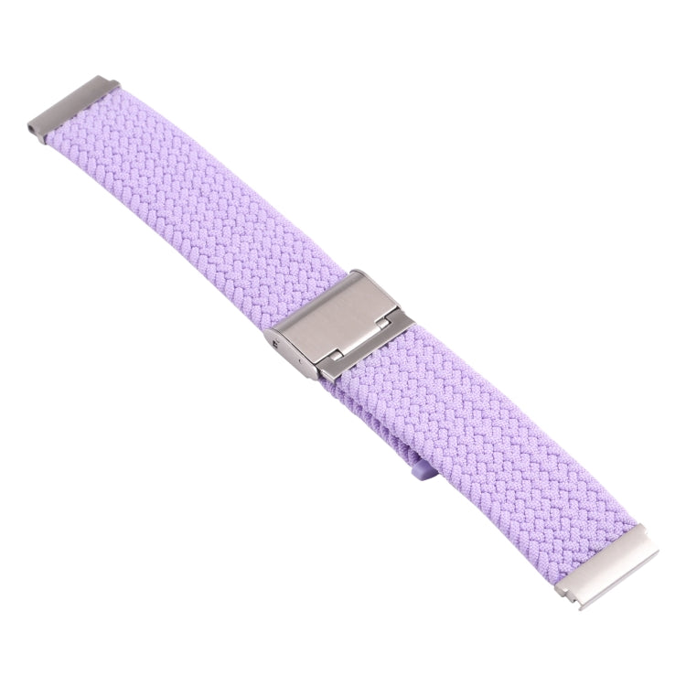 For Samsung Galaxy Watch 4 / Watch 5 20mm Nylon Braided Metal Buckle Watch Band(Light Purple) by buy2fix