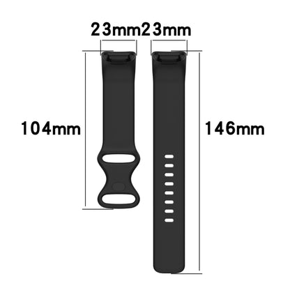 For Fitbit Charge 5 Monochromatic Silicone Watch Band, Size: Small Size(Sand pink) by buy2fix