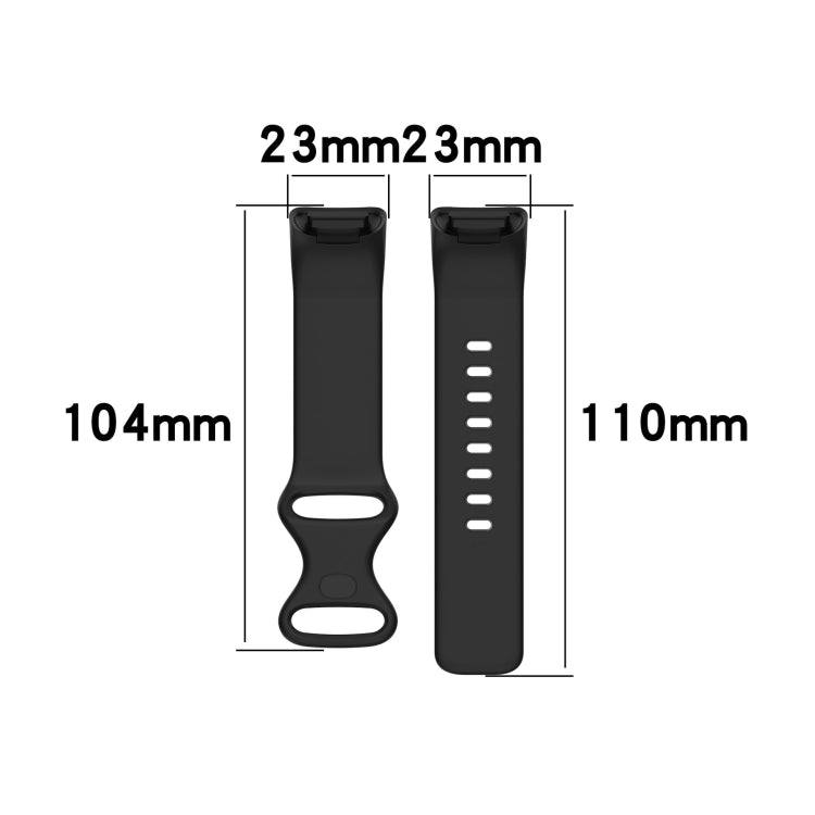For Fitbit Charge 5 Monochromatic Silicone Watch Band, Size: Small Size(Sand pink) by buy2fix