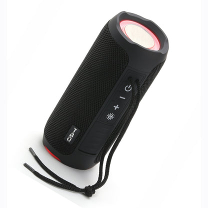 T&G TG227 Outdoor Portable Waterproof Bluetooth Music Speaker with LED Support FM / TF / USB(Black) - Desktop Speaker by T&G | Online Shopping UK | buy2fix