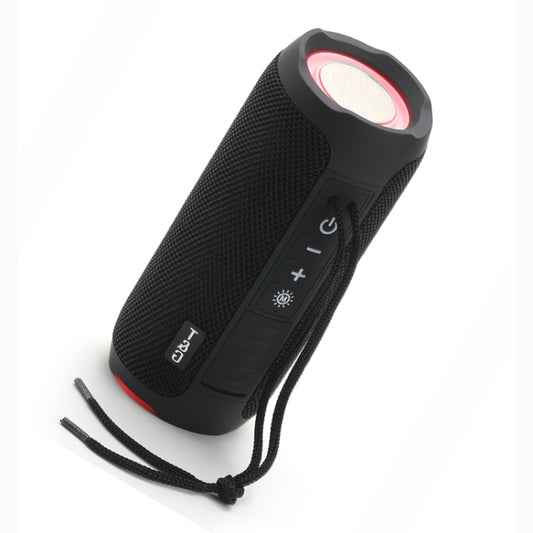 T&G TG227 Outdoor Portable Waterproof Bluetooth Music Speaker with LED Support FM / TF / USB(Black) - Desktop Speaker by T&G | Online Shopping UK | buy2fix