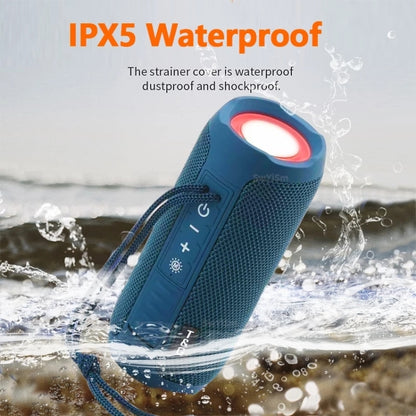 T&G TG227 Outdoor Portable Waterproof Bluetooth Music Speaker with LED Support FM / TF / USB(Gray) - Desktop Speaker by T&G | Online Shopping UK | buy2fix