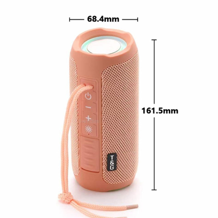 T&G TG227 Outdoor Portable Waterproof Bluetooth Music Speaker with LED Support FM / TF / USB(Pink) - Desktop Speaker by T&G | Online Shopping UK | buy2fix