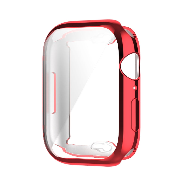 Shockproof TPU Full Protective Shell with Protective Film For Apple Watch Series 9 / 8 / 7 41mm(Red) by buy2fix