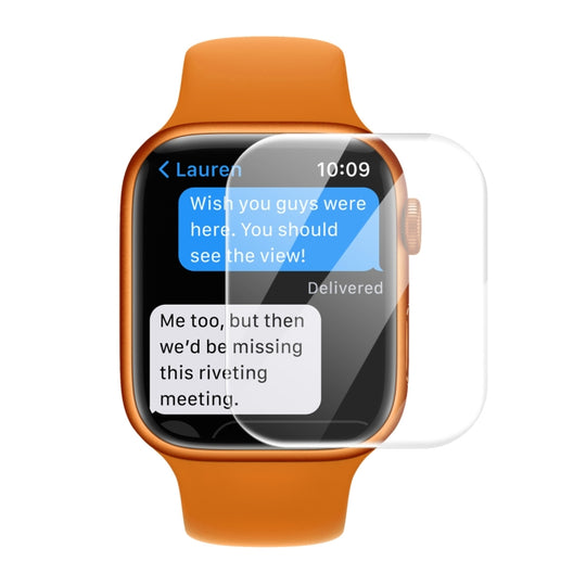 ENKAY Hat-Prince 3D Curved Edge Full Coverage Full Tempered Glass HD Screen Protector Film For Apple Watch Series 9 / 8 / 7 45mm(Transparent)