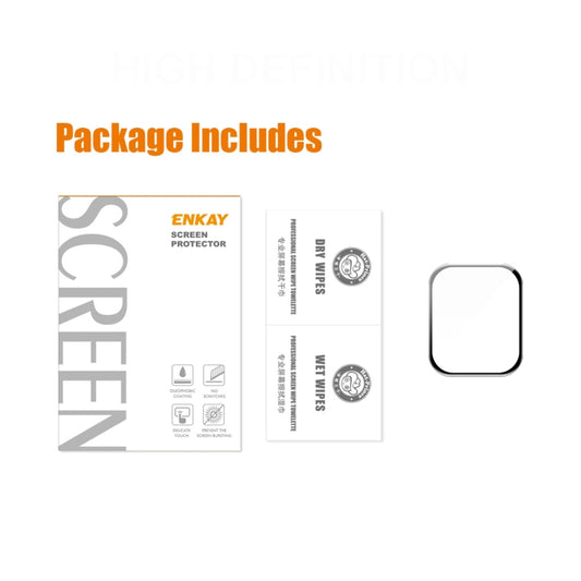 ENKAY Hat-Prince 3D Curved Edge Full Coverage Full Tempered Glass HD Screen Protector Film For Apple Watch Series 9 / 8 / 7 45mm(Transparent) by ENKAY